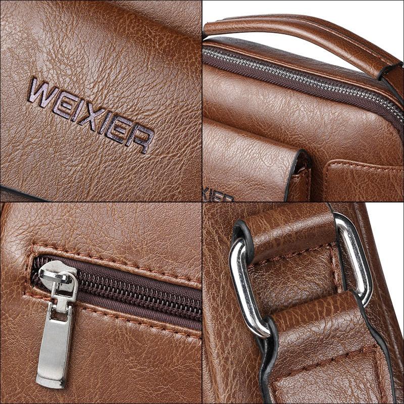 Bolsa de Couro Masculina - Courome Weixie