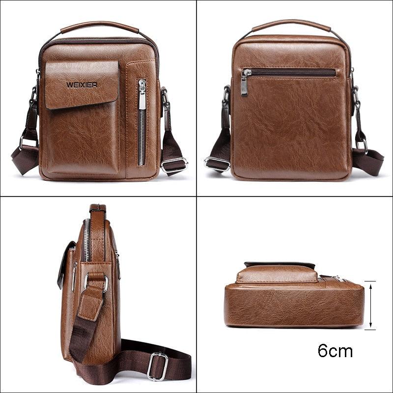 Bolsa de Couro Masculina - Courome Weixie