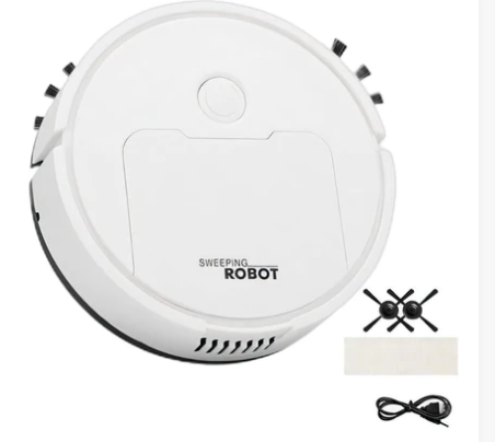 Mini Robô Aspirador Sem fio para Limpeza Automática Branco